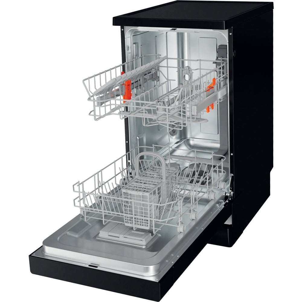 Hotpoint HF9E1B19BUK Slimline Freestanding Dishwasher - Black | Atlantic Electrics - 42170968080607 