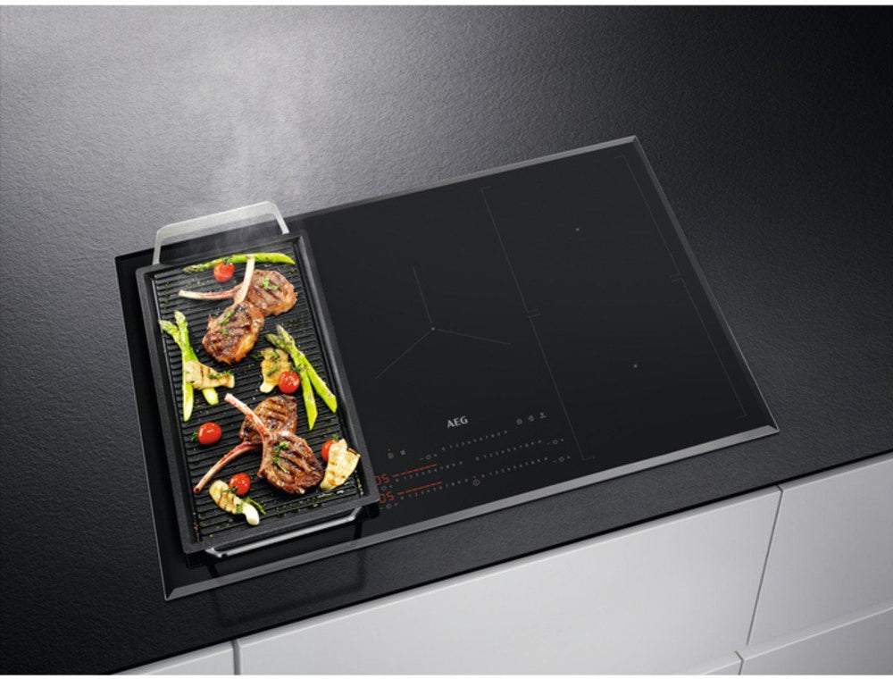 AEG IKE85751FB 78cm Induction Hob, Black Frameless - 41345514340575 