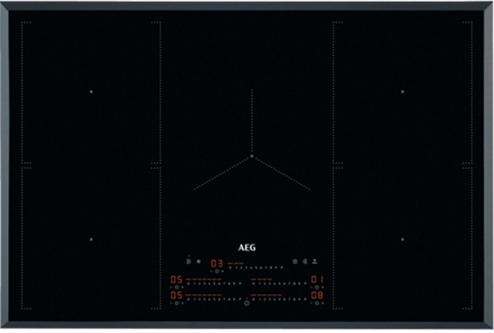 AEG IKE85751FB 78cm Induction Hob, Black Frameless - 41345514307807 