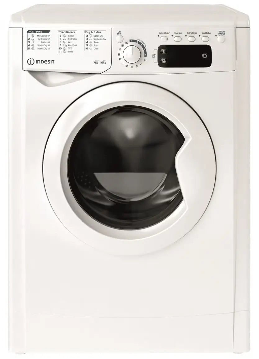 Indesit EWDE761483WUK 7kg Wash 6kg Dry 1400rpm Washer Dryer - White | Atlantic Electrics - 42102397370591 