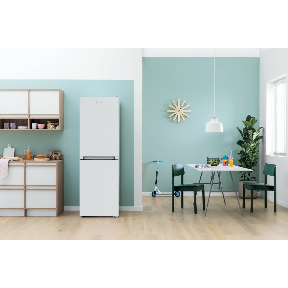 Indesit IBNF55182WUK No Frost 50/50 Fridge Freezer, White | Atlantic Electrics