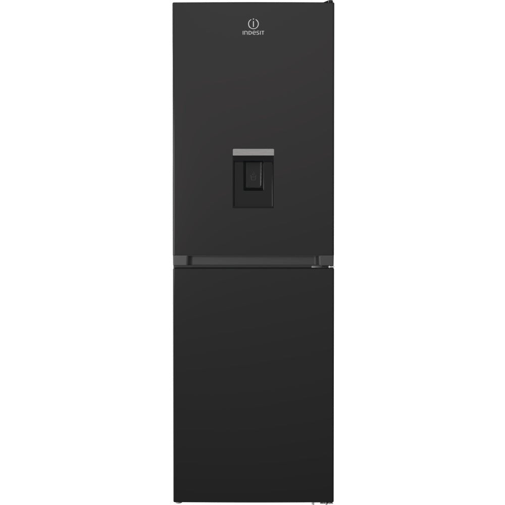 Indesit IBTNF60182BAQUAUK 50/50 No Frost Fridge Freezer With Water Dispenser, Black | Atlantic Electrics