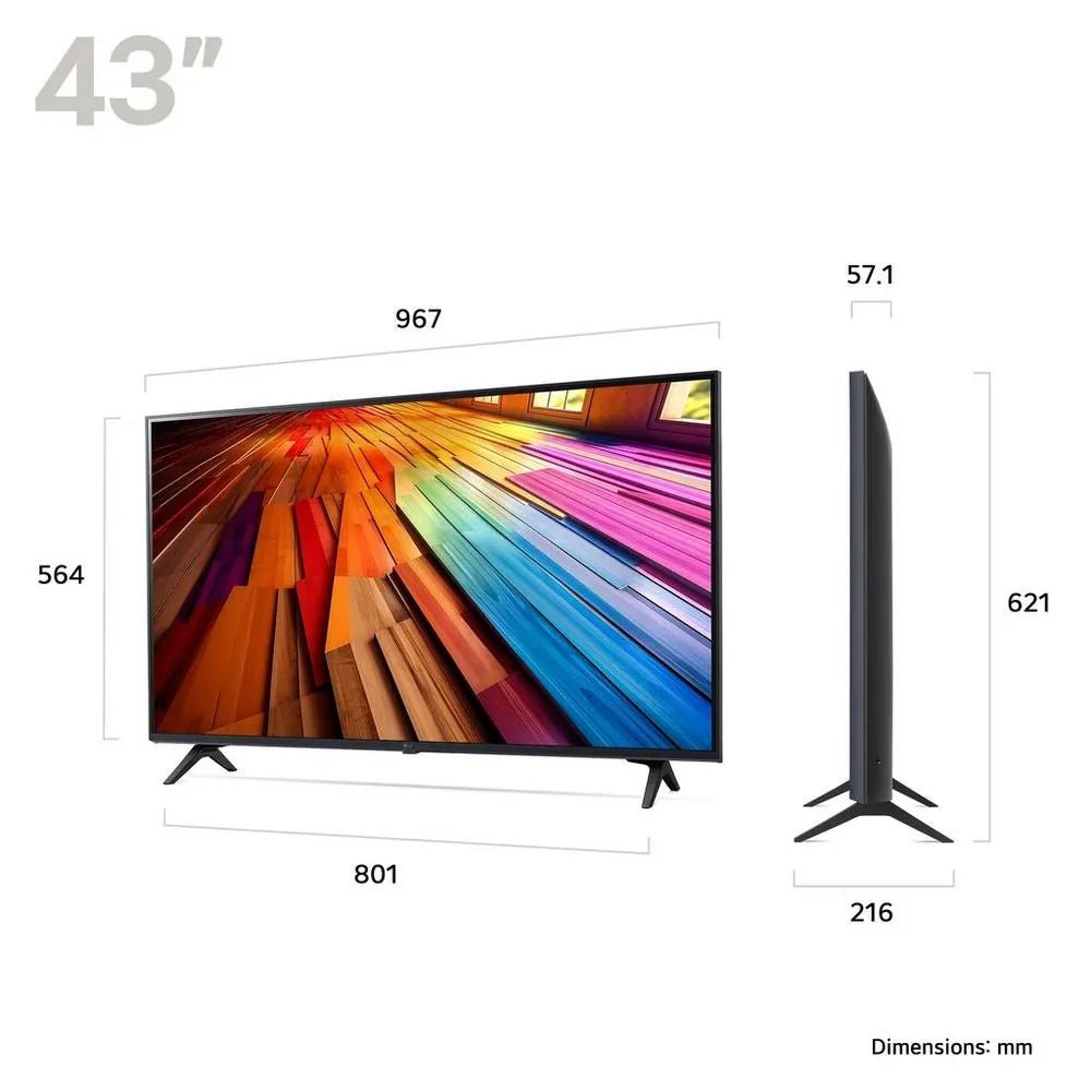 LG 43UT80006LA 43" 4K LED Smart Television, Ashed Blue | Atlantic Electrics - 42816005800159 