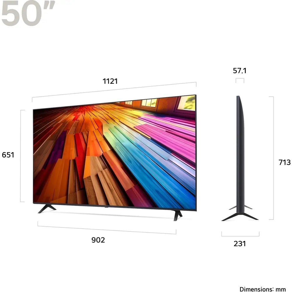 LG 50UT80006LA (2024) LED HDR 4K Ultra HD Smart TV, 50 inch with Freeview Play/Freesat HD, Ashed Blue | Atlantic Electrics - 42434531688671 