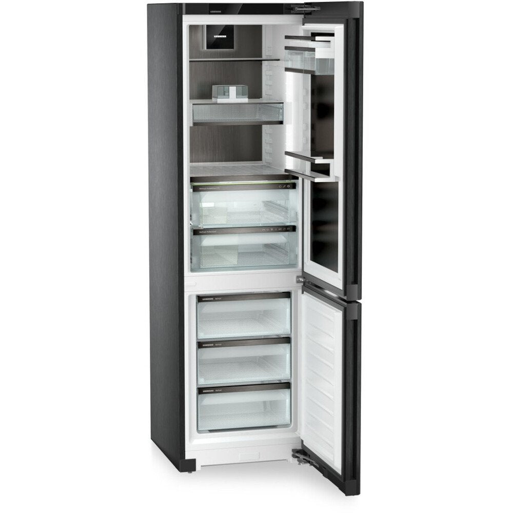 Liebherr CBNbsd 578i No Frost Fridge Freezer, 70/30, Black, D Rated | Atlantic Electrics - 42852865966303 