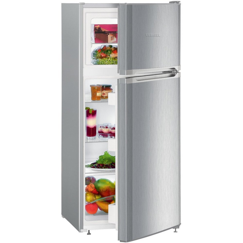 Liebherr CTele 2131 Low Frost Fridge Freezer, 80/20, Silver, E Rated | Atlantic Electrics - 42852870324447 
