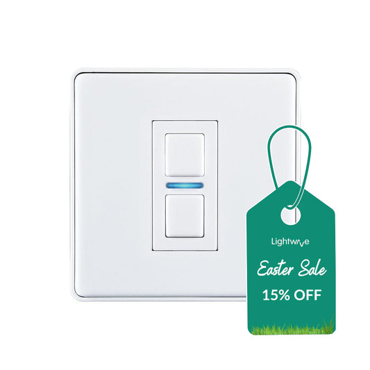 Lightwave L21 Smart Series Dimmer, 350 W, 230 V, White 1 Gang