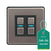 Thumbnail Lightwave L22 Smart Series Dimmer, 250 W, 230 V, Stainless Steel, 2 Gang- 73657121374581
