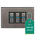 Thumbnail Lightwave L23 Smart Series Dimmer, Stainess Steel, 3 Gang- 73654972285301