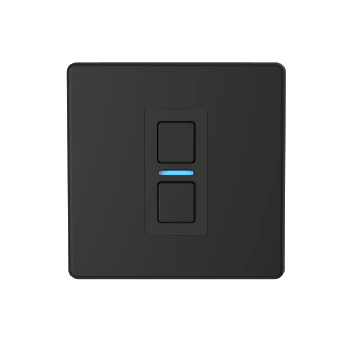 Lightwave LP21MK2 1 Gang Smart Dimmer Switch, Works with Alexa, Google Assistant, HomeKit, iOS & Android Compatible - Matte Black | Atlantic Electrics - 42330240090335 