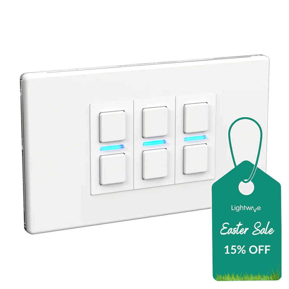 Lightwave LP23MK2 Smart Dimmer with Energy Monitoring, 3 Gang, White Works with Alexa, Google Assistant, HomeKit. iOS & Android Compatible - 73658404241781 