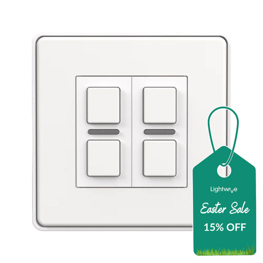 Lightwave LP52 Wire-Free Smart Switch (2 Gang) - White