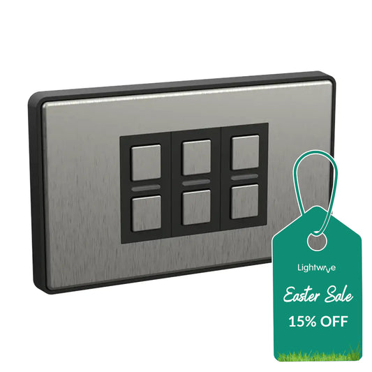 LIGHTWAVE LP53-SS 3 Gang Wire-Free Smart Dimmer Switch - Stainless Steel