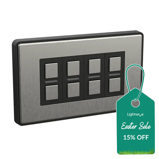 Lightwave LP54-SS 4 Gang Wire-Free Smart Dimmer Switch - Stainless Steel
