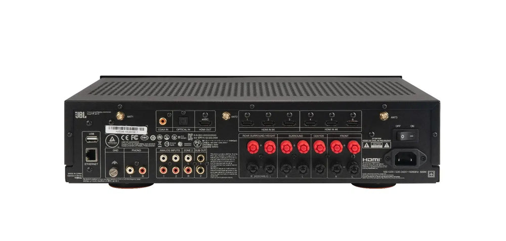JBL MA710 7.2 Channel 8K AV Receiver, White - 43077123834079 