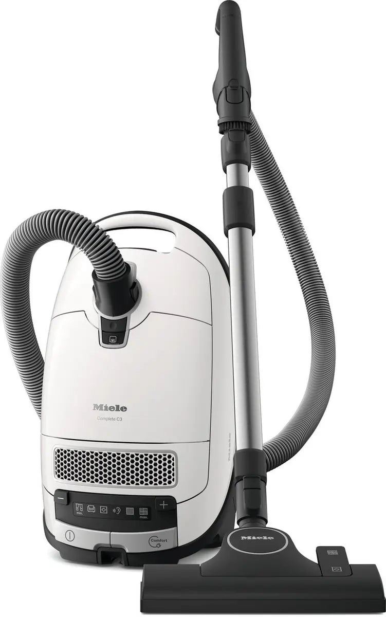 Miele Complete C3 Allergy 890W Bagged Cylinder Vacuum Cleaner - Lotus White | Atlantic Electrics - 42309389746399 