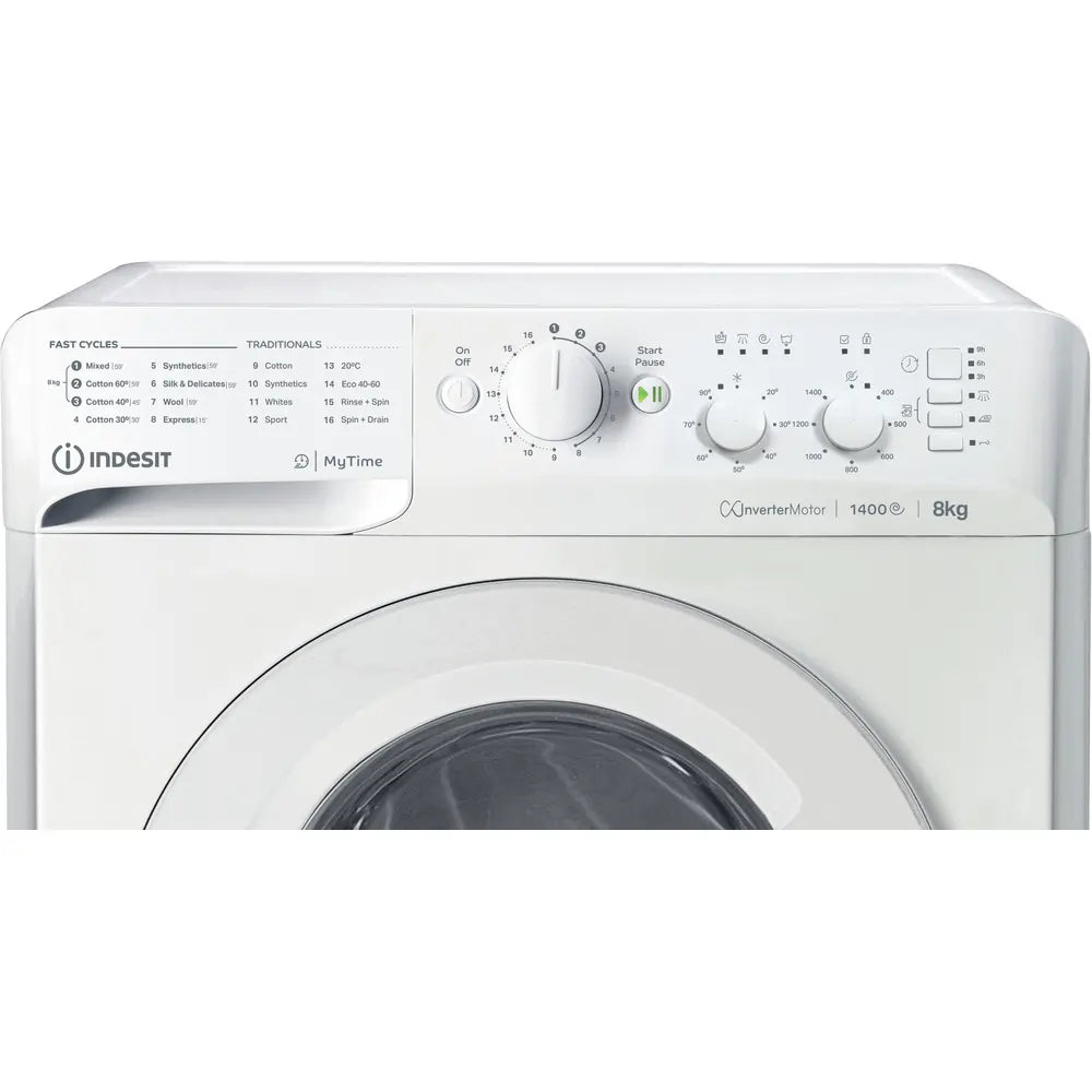 Indesit MTWC81495WUK 8kg 1400 Spin Washing Machine, White - 43595646697695 