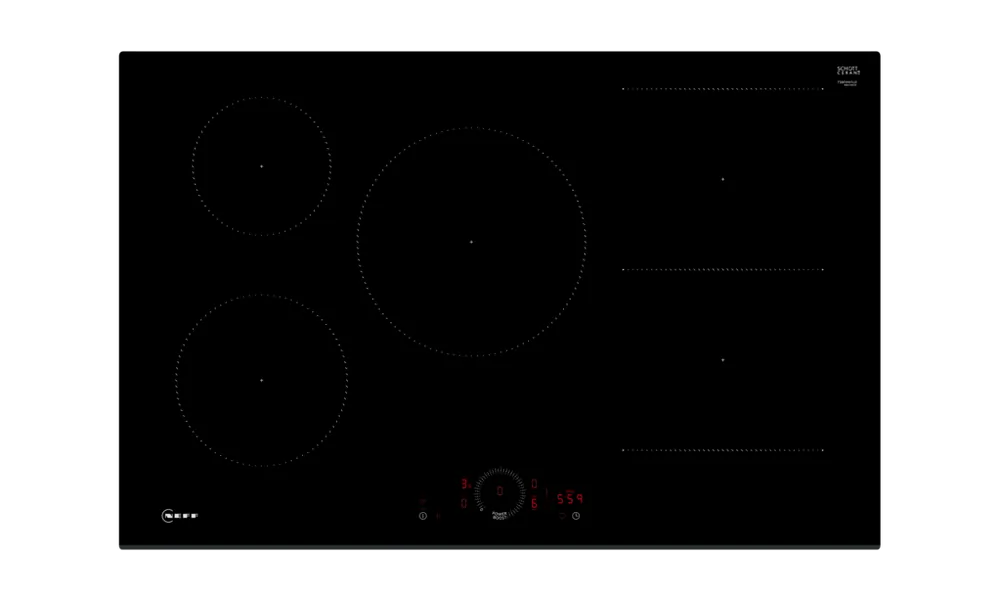 Neff T58FHW1L0KIT 80.2cm Induction Hob with Free 3-Piece Induction Pan Set - Black | Atlantic Electrics - 42309400363231 