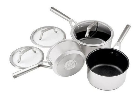 Ninja C63000UK 3 Piece Cookware Set - Stainless Steel | Atlantic Electrics