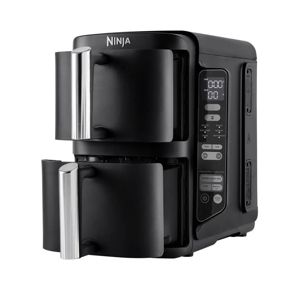 Ninja SL300UK 7.6 Litre 2-Drawer Double Stack Air Fryer - Black | Atlantic Electrics