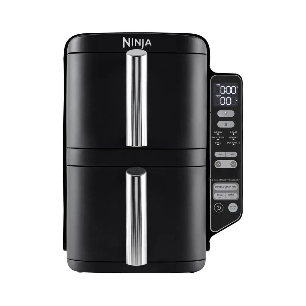 Ninja SL300UK 7.6 Litre 2-Drawer Double Stack Air Fryer - Black | Atlantic Electrics - 42276171448543 