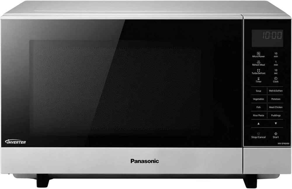 Panasonic NNSF464MBPQ 1000W 27 Litre Flatbed Microwave Oven - Silver | Atlantic Electrics - 42472620097759 