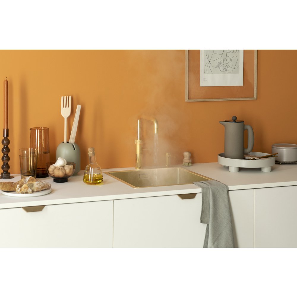Quooker 3 in 1 Combi 2.2 Fusion Square Gold Boiling Water Tap | Atlantic Electrics - 42852920590559 