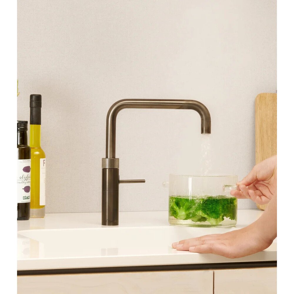 Quooker 3 in 1 Combi 2.2 Fusion Square Gunmetal Boiling Water Tap, Gun Metal | Atlantic Electrics - 42852919673055 