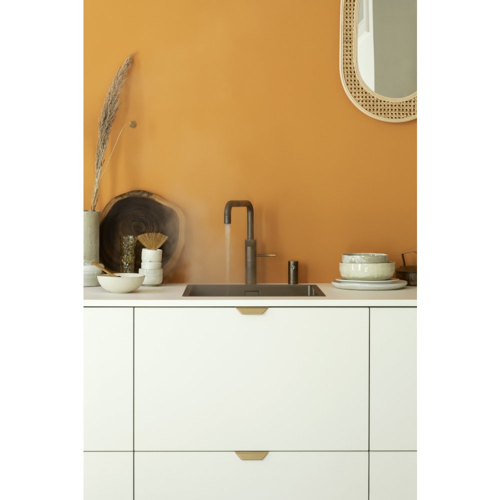 Quooker 3 in 1 Combi 2.2 Fusion Square Patinated Brass Boiling Water Tap | Atlantic Electrics - 42852918952159 