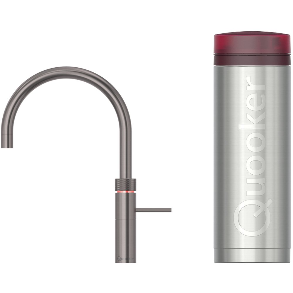 Quooker 3 in 1 PRO3 Fusion Round Gunmetal Boiling Water Tap, Gun Metal | Atlantic Electrics - 42852919836895 