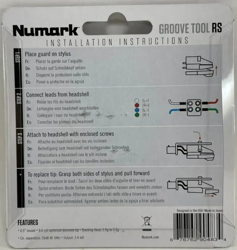 Numark GTRS Groove Tool RS Replacement Stylus (Twin Pack) - 43280400089311 