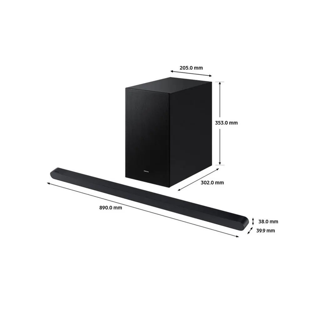 Samsung HWS700DXU 3.1ch Ultra Slim Soundbar With Wireless Subwoofer - Titan Black | Atlantic Electrics - 42330392461535 
