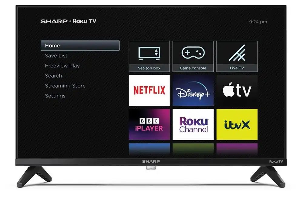 Sharp 1TC24GD2225K 24 inch HD Ready Frameless Smart Roku Television | Atlantic Electrics - 42538257809631 