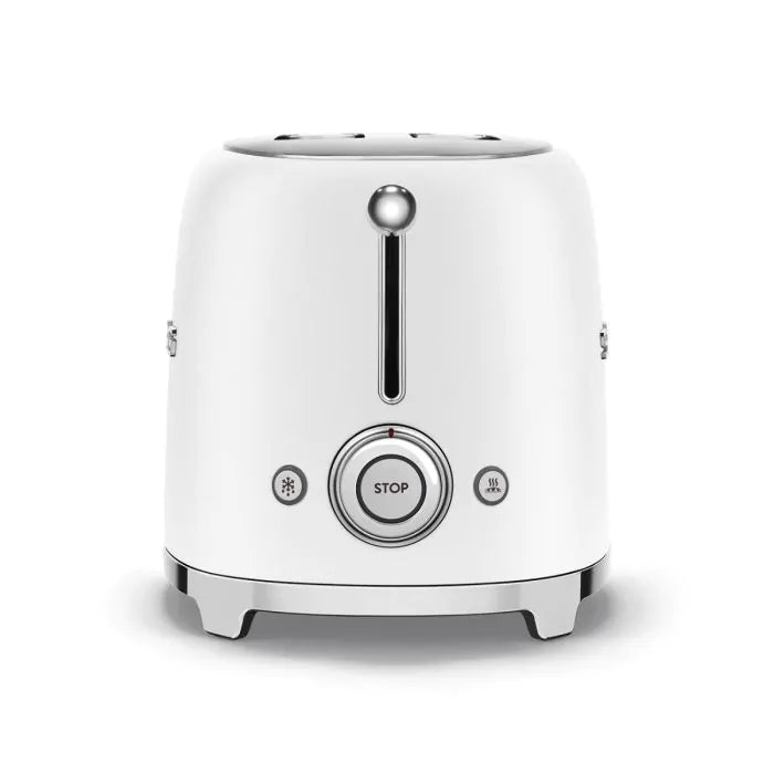 SMEG TSF01WHMUK Retro Style 2-Slice Toaster - Matte White | Atlantic Electrics