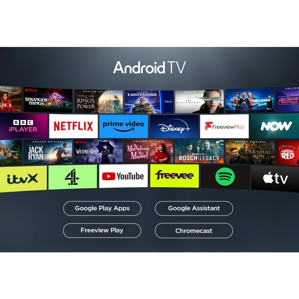 TCL 43C655K 43" QLED 4K Ultra HD Smart TV, Grey, F Rated | Atlantic Electrics