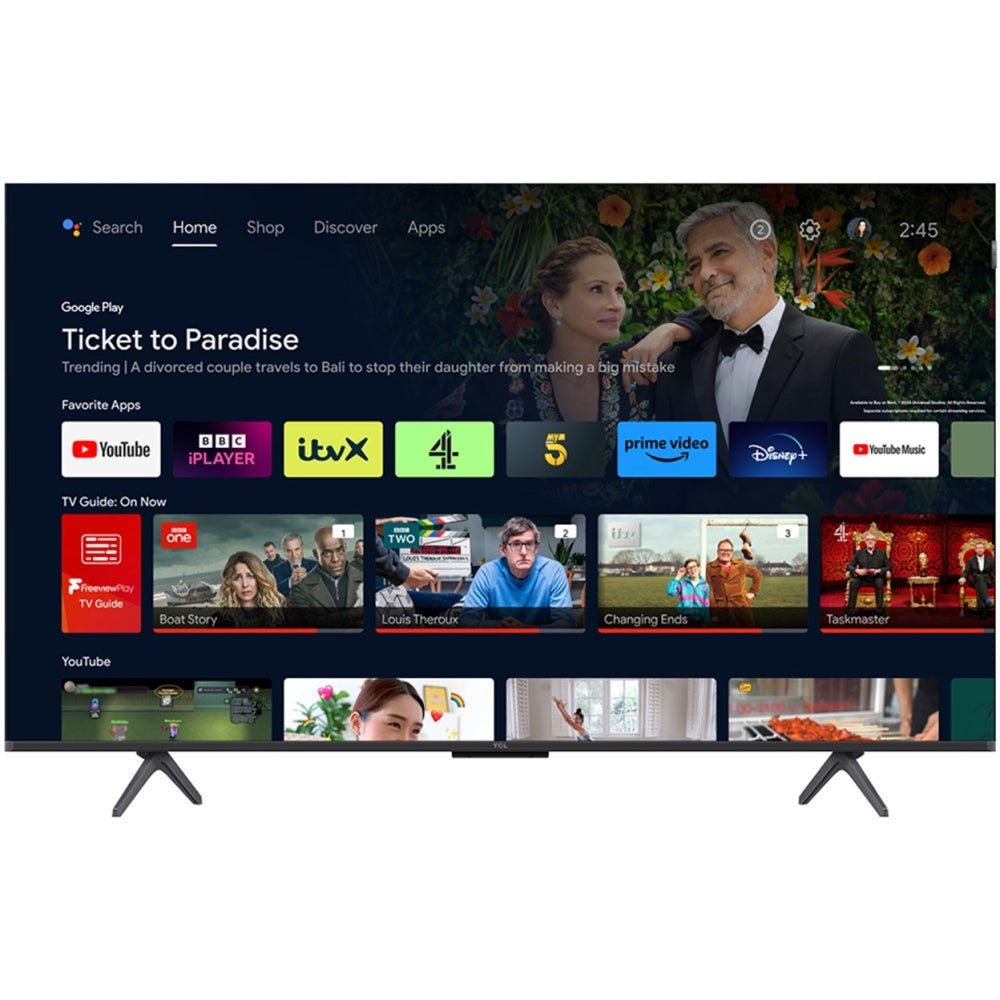 TCL 50C655K 50" QLED 4K Ultra HD Smart TV, Grey, F Rated | Atlantic Electrics - 42731129831647 
