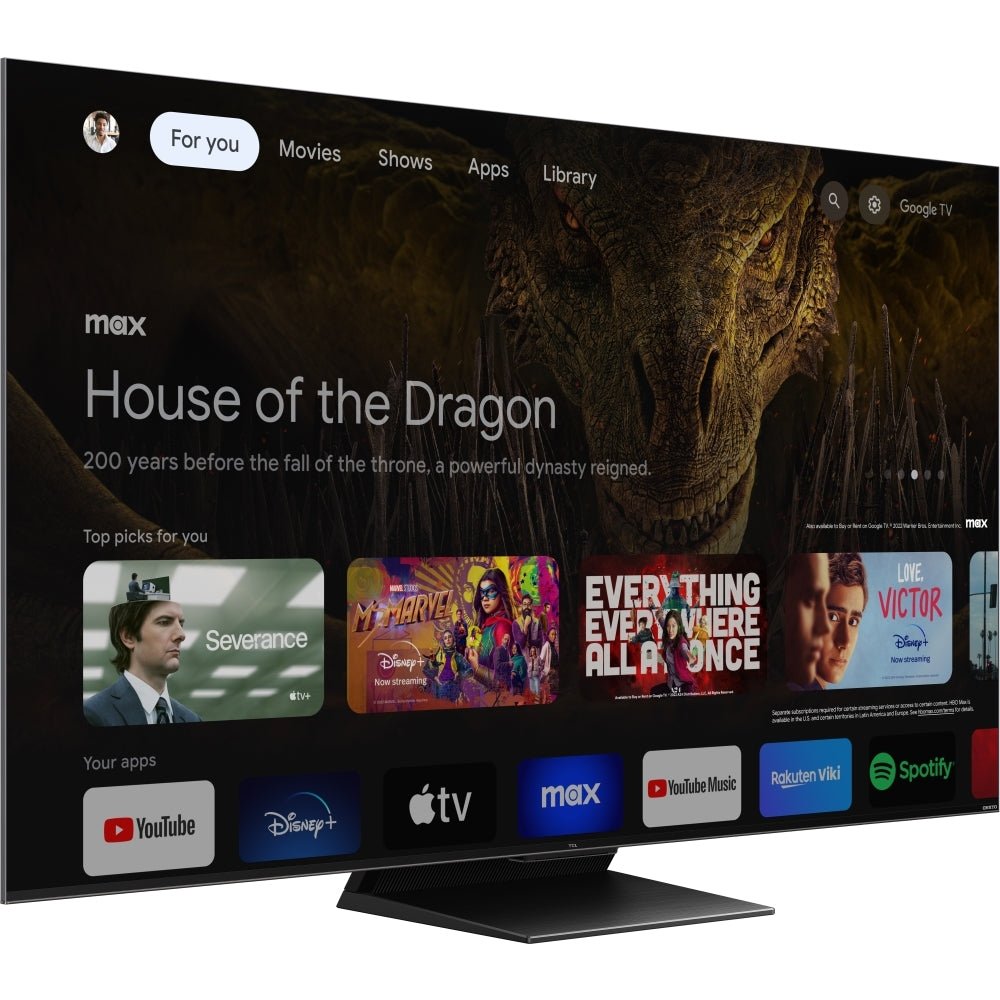 TCL 50C805K C805 50" Smart QD - Mini LED 4K Television, 4K Ultra HD, Black, G Rated | Atlantic Electrics