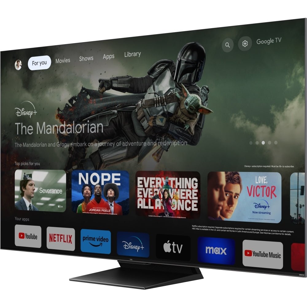 TCL 50C805K C805 50" Smart QD - Mini LED 4K Television, 4K Ultra HD, Black, G Rated | Atlantic Electrics - 42731132813535 