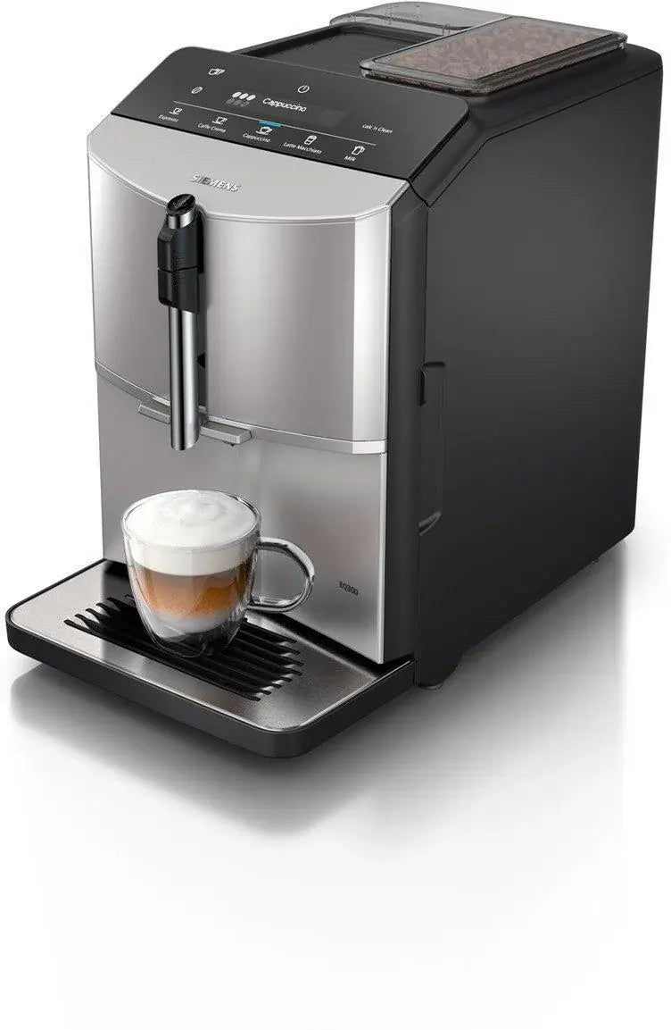 Siemens TF303G07 Bean to Cup Fully Automatic Freestanding Coffee Machine, Inox Silver Metallic