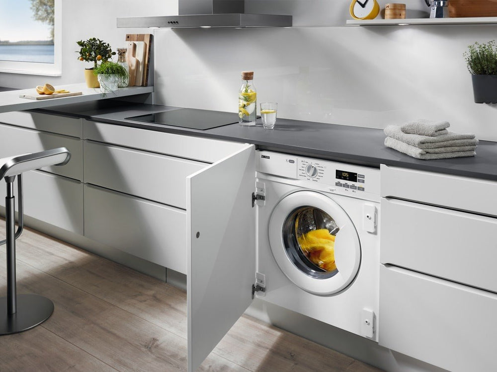 Zanussi Z712W43BI Integrated Washing Machine, 7kg, 1200 Spin, White | Atlantic Electrics - 42724272570591 