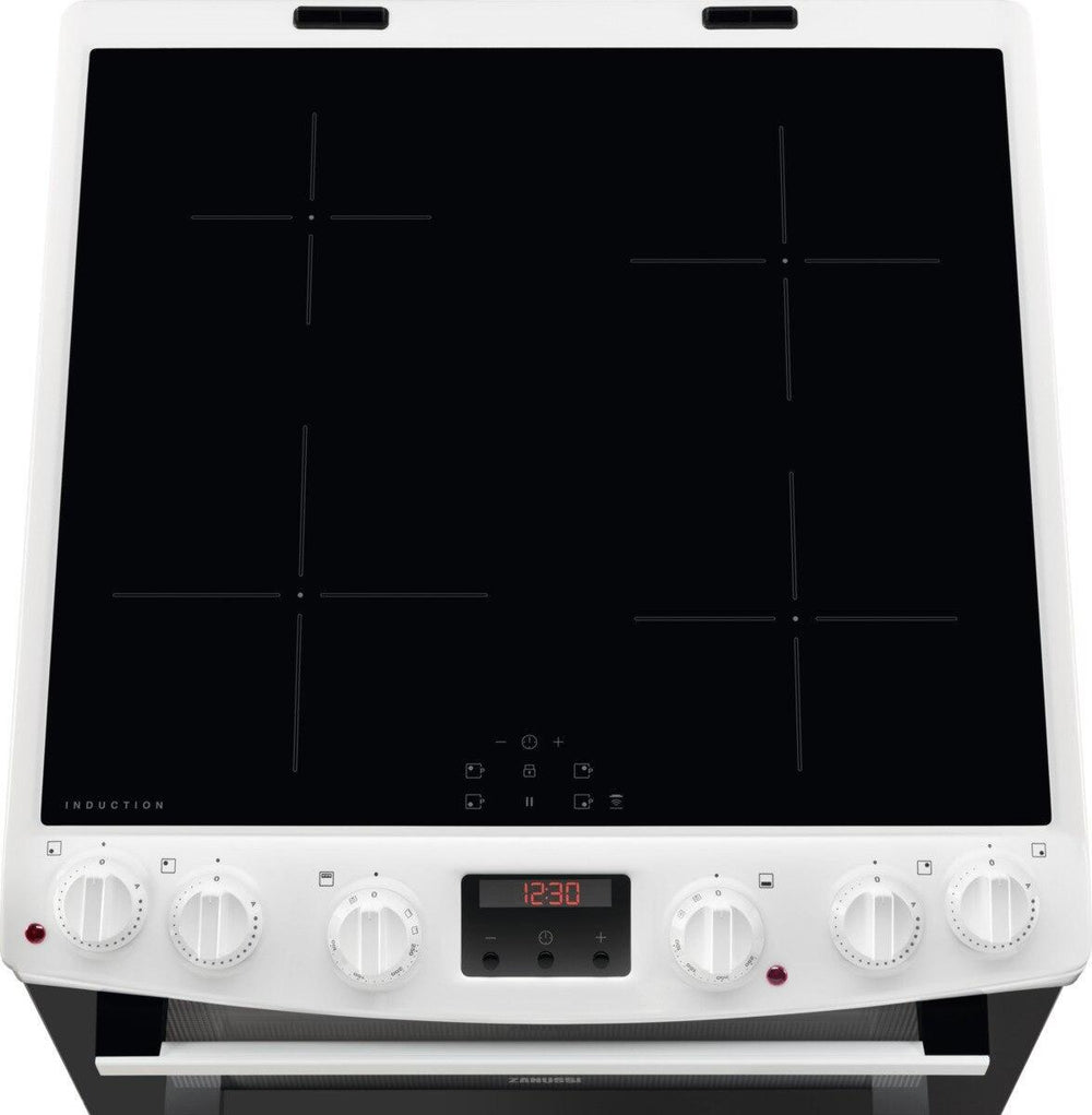 Zanussi ZCI66280WA Induction Electric Cooker with Double Oven, White, A Rated | Atlantic Electrics - 42724274864351 