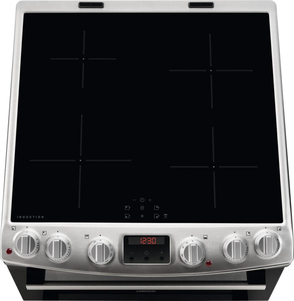 Zanussi ZCI66280XA Induction Electric Cooker with Double Oven, Stainless Steel, A Rated | Atlantic Electrics - 42724274733279 