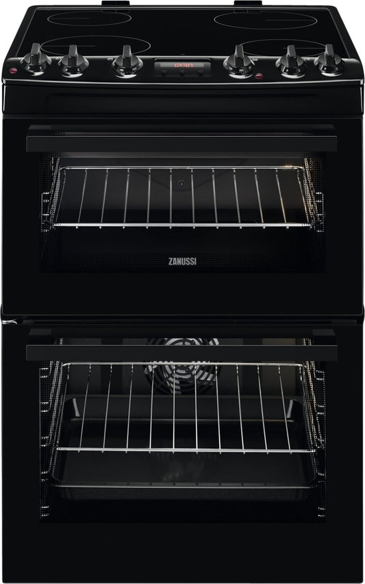 Zanussi ZCV66250BA Electric Cooker with Double Oven | Atlantic Electrics