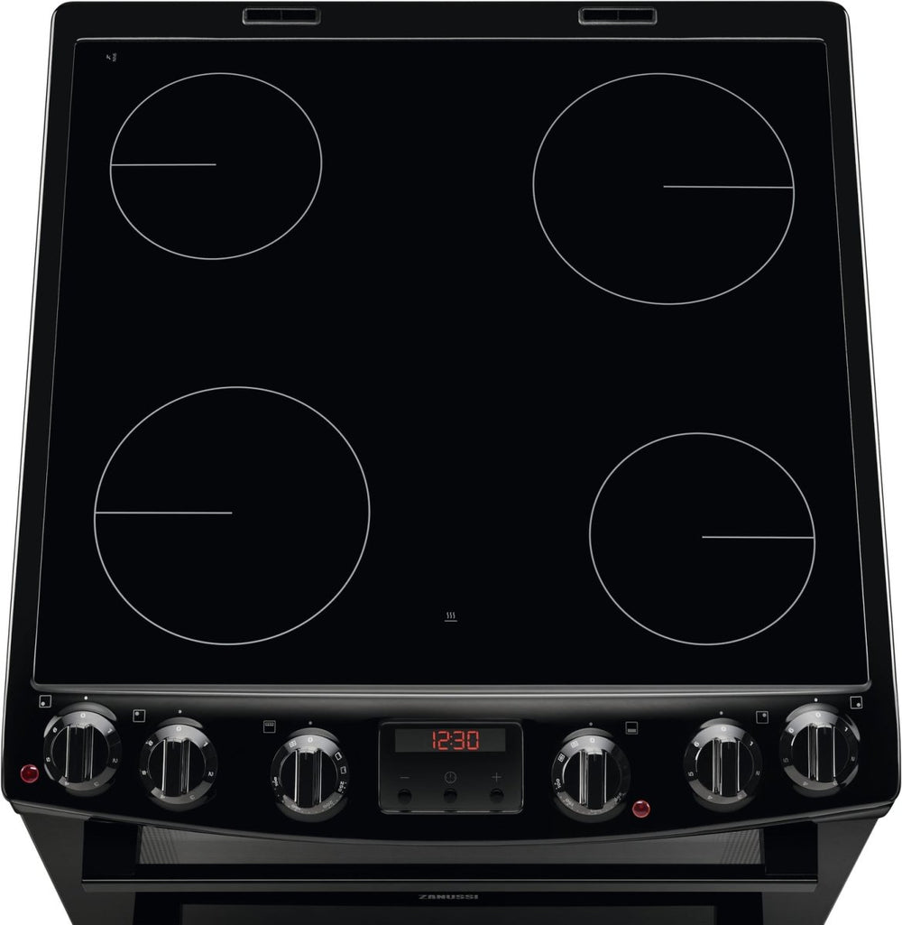 Zanussi ZCV66250BA Electric Cooker with Double Oven | Atlantic Electrics - 42724282728671 