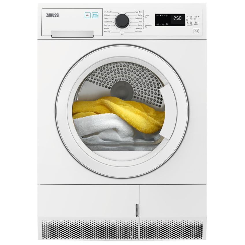 Zanussi ZDC72B4PW Condenser Tumble Dryer, 7kg, White, B Rated | Atlantic Electrics - 42724284596447 