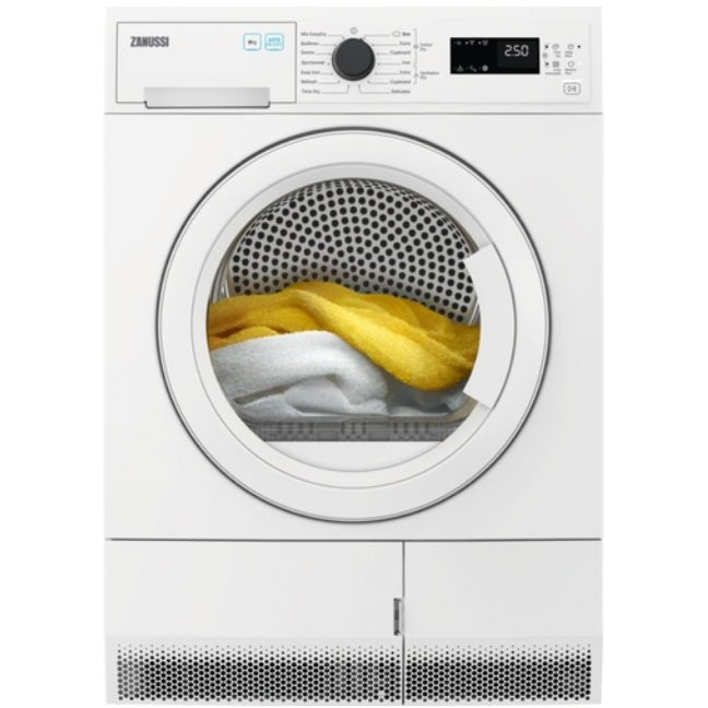 Zanussi ZDH87B4PW Heat Pump Tumble Dryer, White | Atlantic Electrics - 42724282106079 