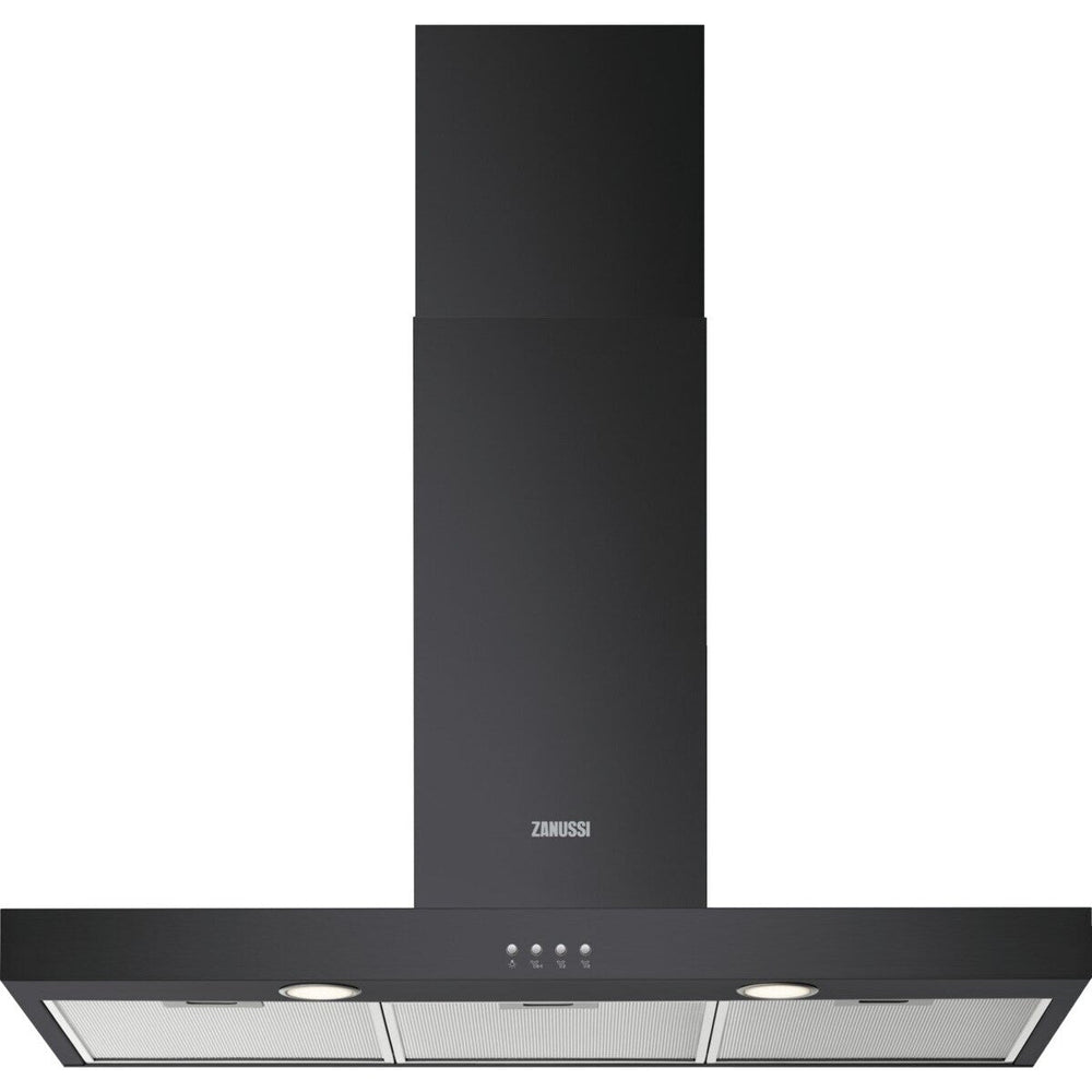 Zanussi ZFT419K 90cm Chimney Cooker Hood, Black, C Rated | Atlantic Electrics - 42724283515103 