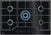 Thumbnail Zanussi ZGGN755K 5 Burner Gas Hob, Black Frameless | Atlantic Electrics- 42724288921823