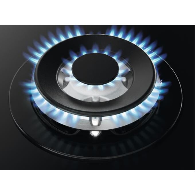 Zanussi ZGGN755K 5 Burner Gas Hob, Black Frameless | Atlantic Electrics - 42724289282271 