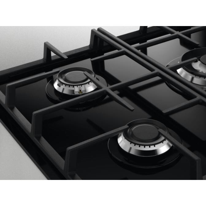 Zanussi ZGGN755K 5 Burner Gas Hob, Black Frameless | Atlantic Electrics - 42724289315039 